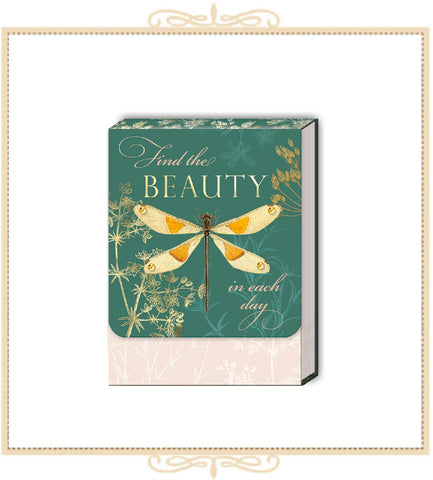 "Find The Beauty" Dragonfly Pocket Notepad