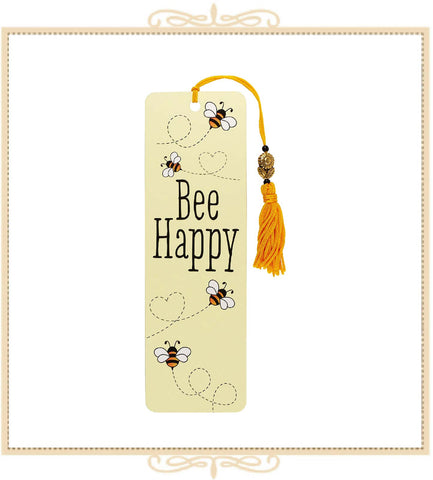 Bee Happy Beaded Bookmark