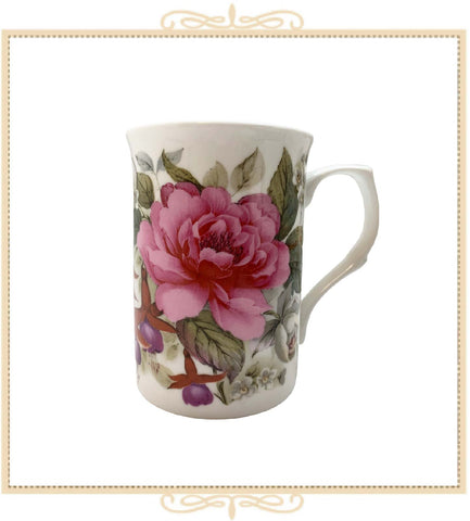 Floral Can Mug - Large Pink Rose