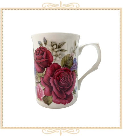 Floral Can Mug - Red Roses