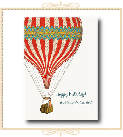 Happy Birthday! Here's to New Adventures BIRTHDAY CARD 5" x 7" (C-HTN)