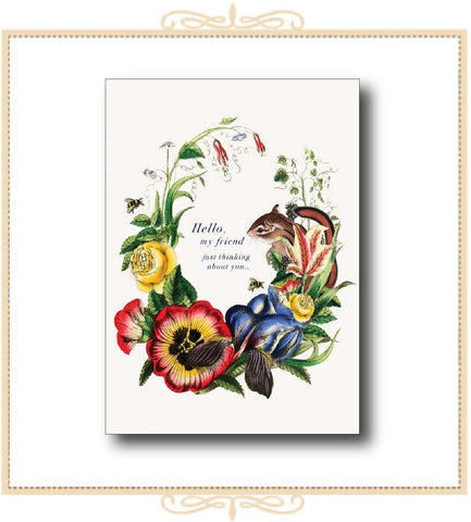 Hello, My Friend FRIENDSHIP CARD 5" x 7" (C-HMF)