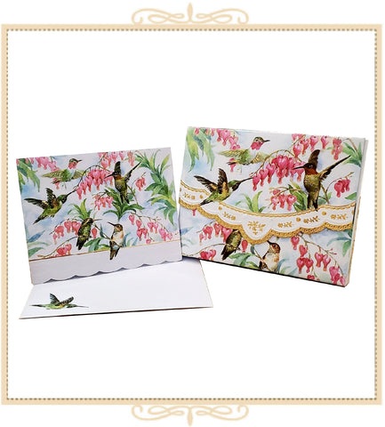 Hummingbird Embossed Note Card Set