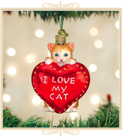 I Love My Cat Ornament