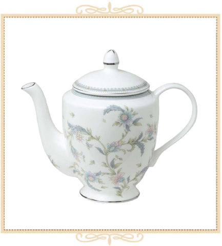 Lotus Garden Bone China Tall Teapot