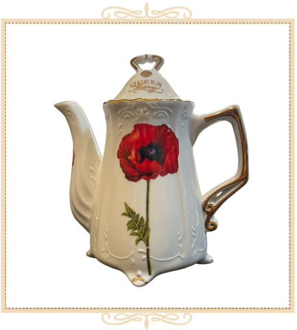 Queen Mary Signature Teapot Red Poppy
