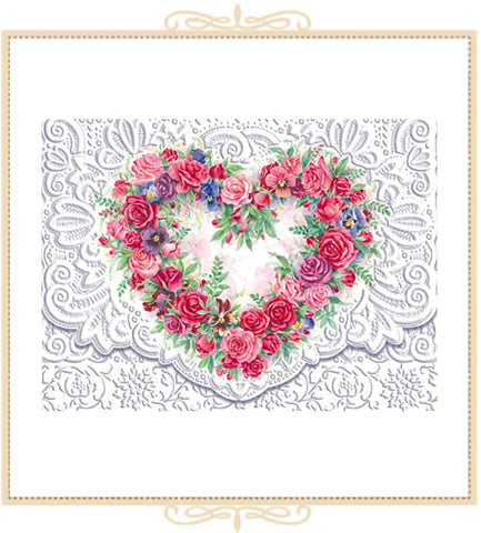 Rose Heart Note Card Set