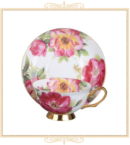 Rose Keepsake Gold Teacup and Saucer