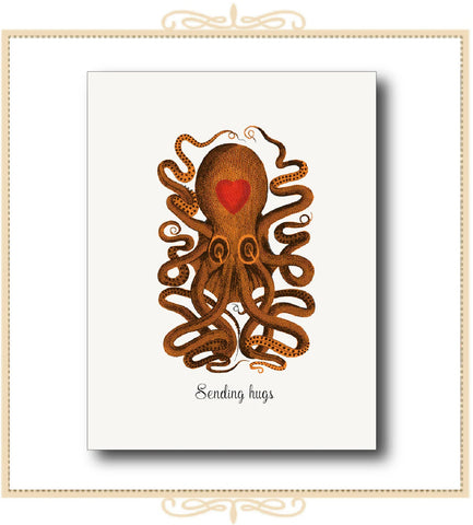Sending Hugs Greeting Card 5" x 7" (C-SH)