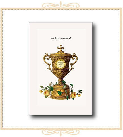We Have a Winner! Best Dad Greeting Card 4.25" x 5.5" (CA2-WBDT)