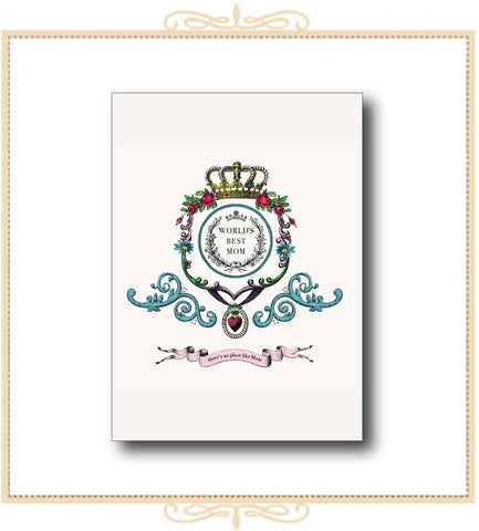 World's Best Mom Greeting Card 4.25" x 5.5" (CA2-WBM)
