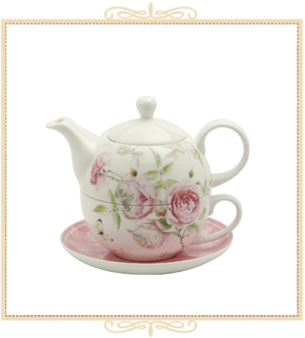 Beau Rose 4 Piece Tea for One Set