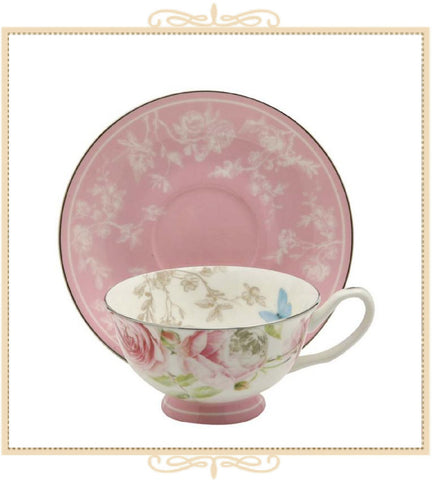 Beau Rose Teacup and Saucer