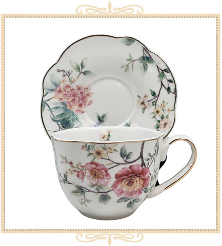 Camillia Vine Teacup and Saucer