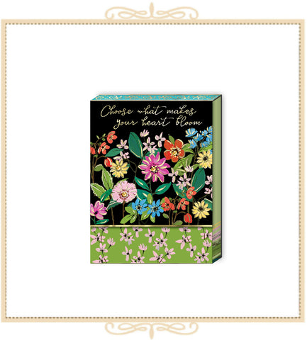 Full Bloom Black Pocket Notepad