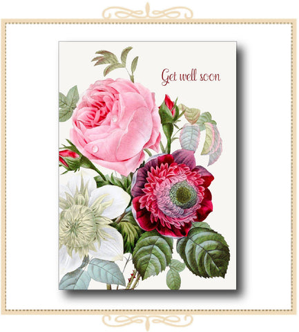 Get Well Soon Roses GET WELL CARD 5" x 7" (C-GWSR)
