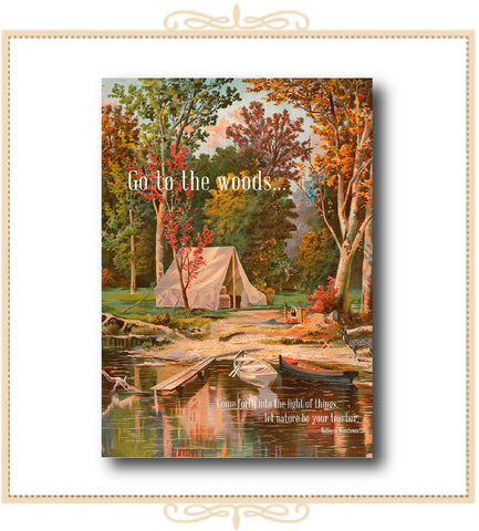 Go to the Woods Glitter Greeting Card 5" x 7" (CG-GTTW)