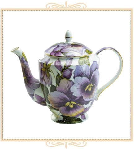 Golden Pansy Tall Teapot