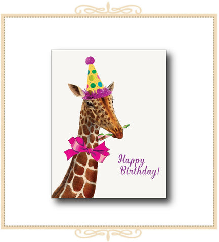 Happy Birthday (Giraffe)! BIRTHDAY CARD 4.25" x 5.5" (CA2-HBG)