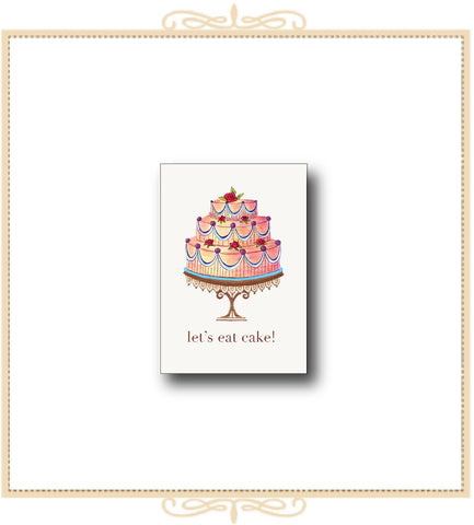 Let's Eat Cake Mini Enclosure Card 2.5" x 3.5" (MI-CAK)
