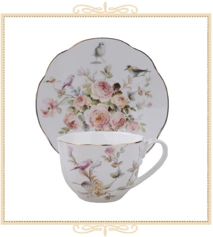 Magnolia Garden Teacup and Saucer