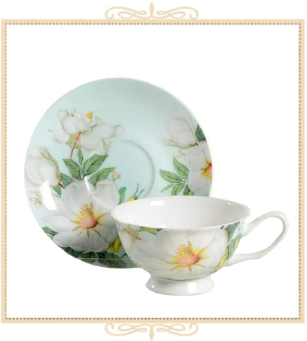 Magnolia Teacup and Saucer