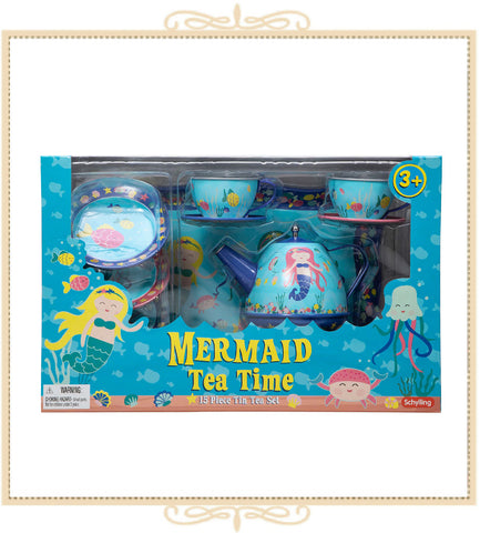 Mermaid Tea Time Tin Tea Set