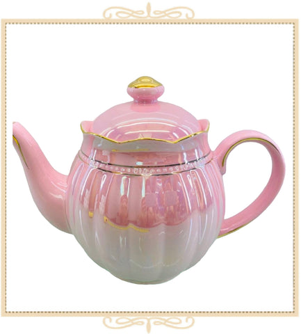 Pink Luster Gold Teapot