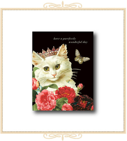 Have a Purrfectly Wonderful Day! Greeting Card 4.25" x 5.5" (CA2-HAP)