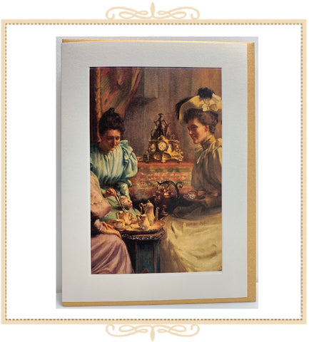 Women Having Tea Greeting Card (QM11)