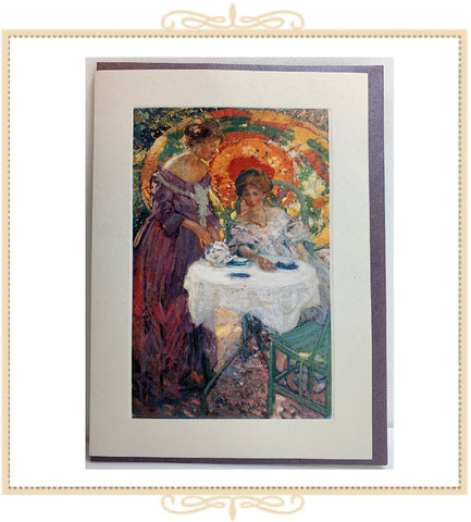 Women At Tea Greeting Card (QM13)
