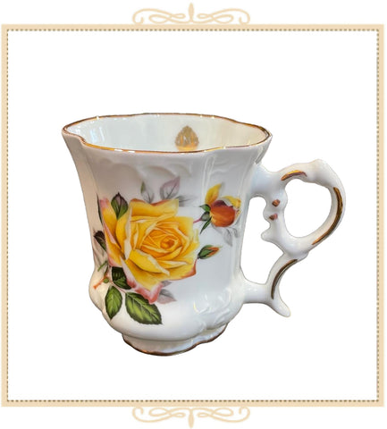 Queen Mary Signature Floral Mug Yellow Rose
