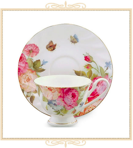 Sandra's Rose Teacup and Saucer