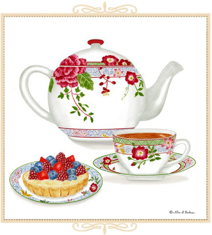 Floral Tea Tea Towel - Set of Two