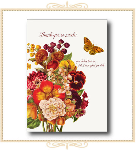 Thank You So Much! THANK YOU CARD 5" x 7" (C-TYSM)