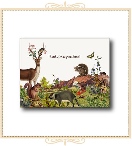 Thanks For A Great Time THANK YOU CARD 4.25" x 5.5" (CA2-TFG)