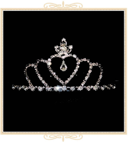 Triple Heart Crown Tiara (15674)