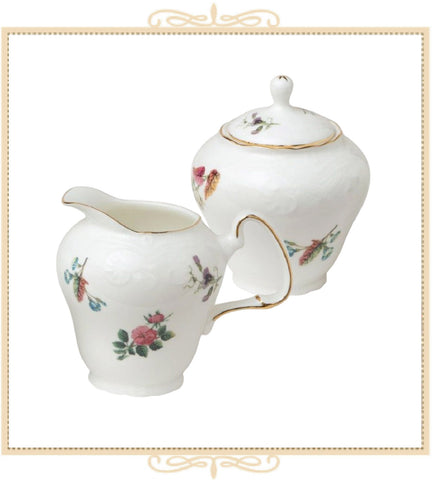 Anna Garden Embossed Sugar and Creamer Set