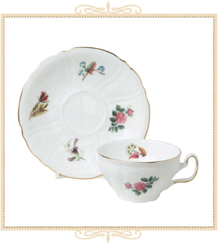 Anna Garden Embossed Teacup and Saucer