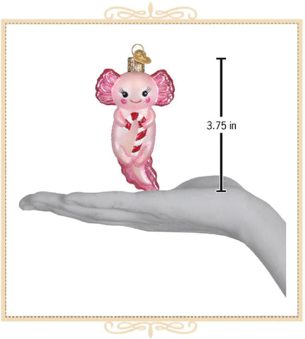 Axoloto with Candy Cane Ornament