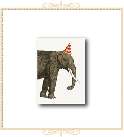 Birthday Elephant Mini Enclosure Card 2.5" x 3.5" (MI-EL)