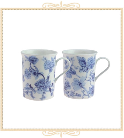 Bali Blue Floral Can Mug-Assorted Styles