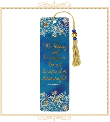 Be Strong and Courageous Beaded Bookmark