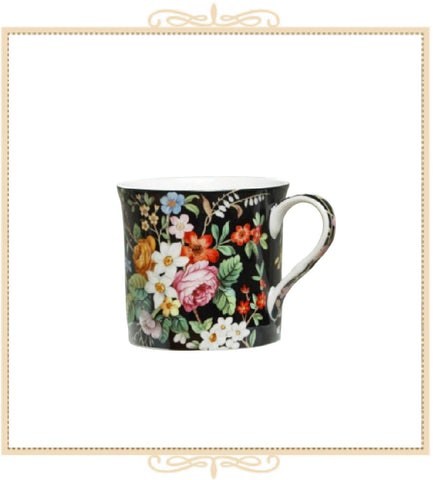 Black Lismore Rose Garden Mug