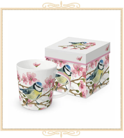 Blue Bird Cherry Blossom Tea Mug - Gift Boxed