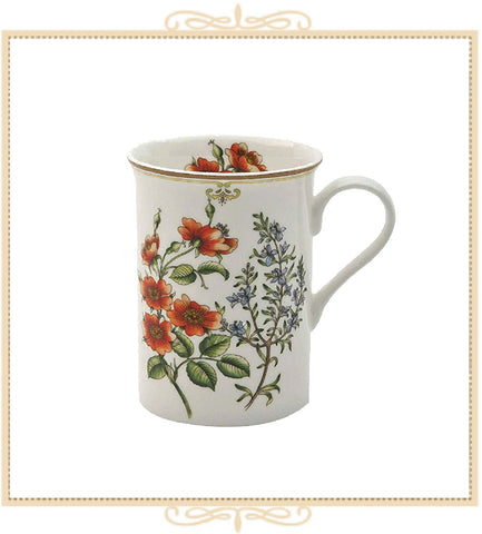 Botanical Floral Can Mug - Orange Flowers