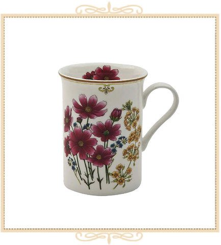 Botanical Floral Can Mug - Purple Flowers