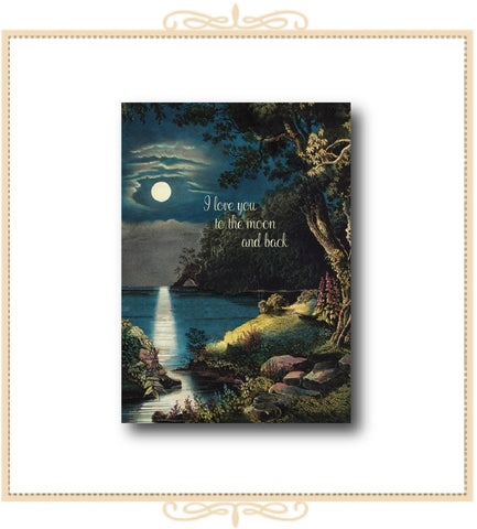 I Love You To The Moon And Back LOVE CARD 5" x 7" (C-ILYT)