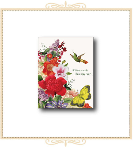 Wishing You The Best Day Ever ENCOURAGEMENT Greeting Card 4.25" x 5.5" (CA2-BDE)