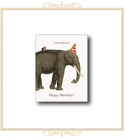 I Remembered! Happy Birthday! Greeting Card 4.25" x 5.5" (CA2-IR)
